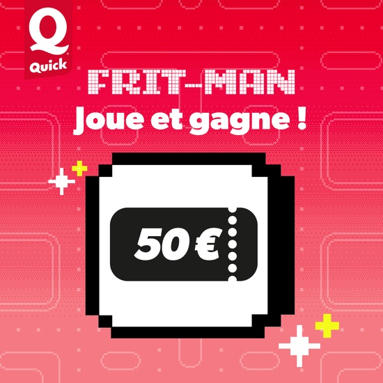 Visuel type console avec la mention encadrée au centre : 50 €.